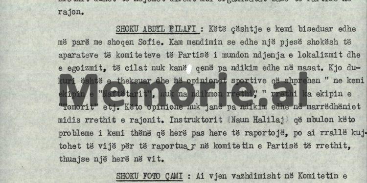 “Shoku Foto, e ndjejmë përgjegjësinë e rëndë, por vëmendja jonë ishte për fushatën e korrjes…”/ Fjala e Abdyl Pilafit në mbledhjen e Byrosë, për ngjarjen e rëndë te “Naftëtari”–“Dinamo”, qershor ‘88!