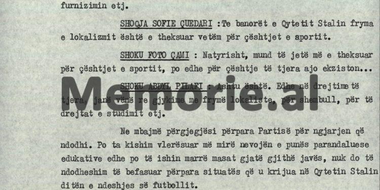 “Shoku Foto, e ndjejmë përgjegjësinë e rëndë, por vëmendja jonë ishte për fushatën e korrjes…”/ Fjala e Abdyl Pilafit në mbledhjen e Byrosë, për ngjarjen e rëndë te “Naftëtari”–“Dinamo”, qershor ‘88!